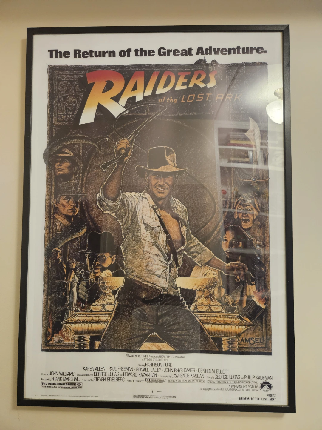 Indiana Jones Movie Poster and Frame