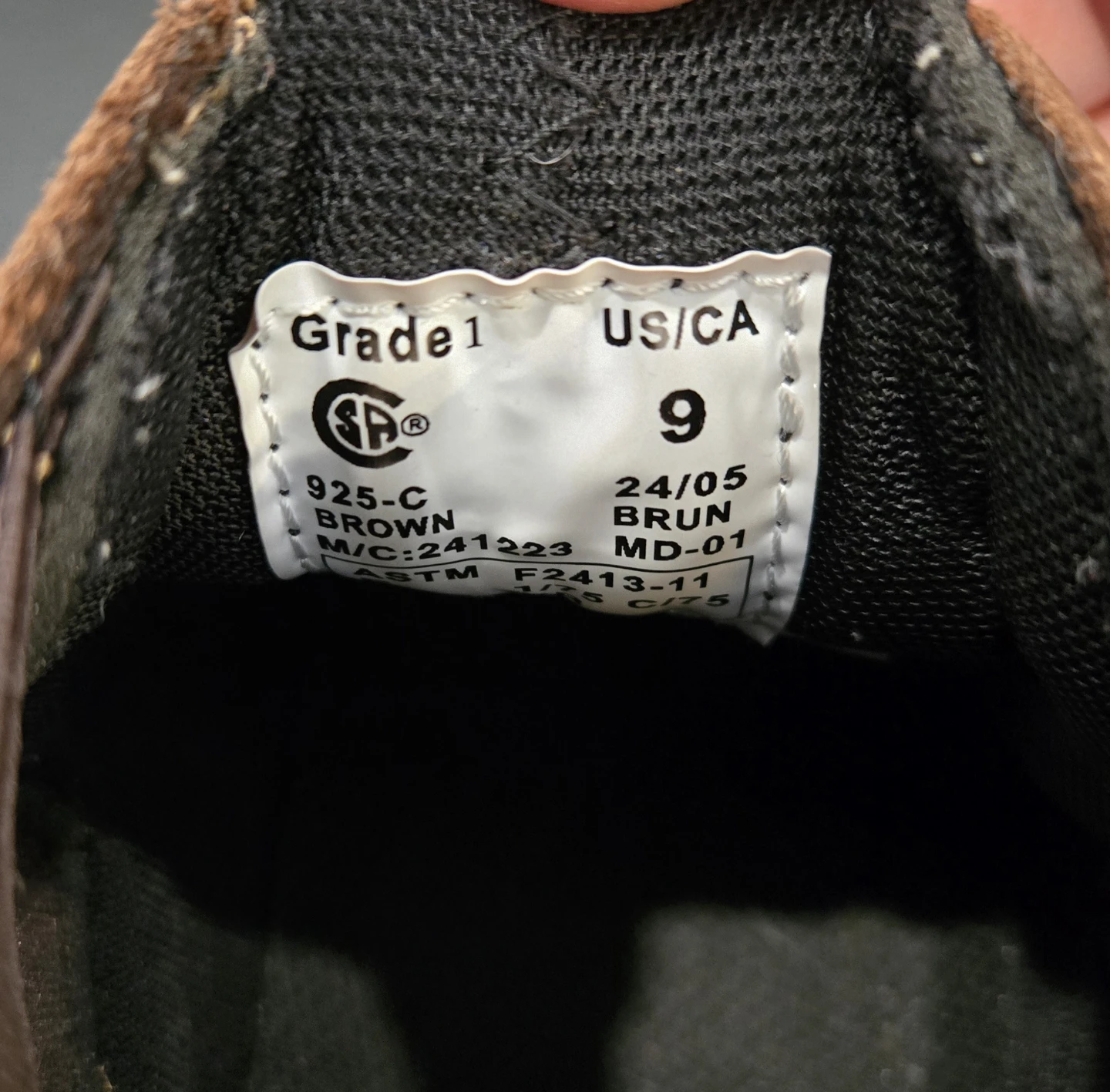 Tiger Safety Boots - Brown - Size 9