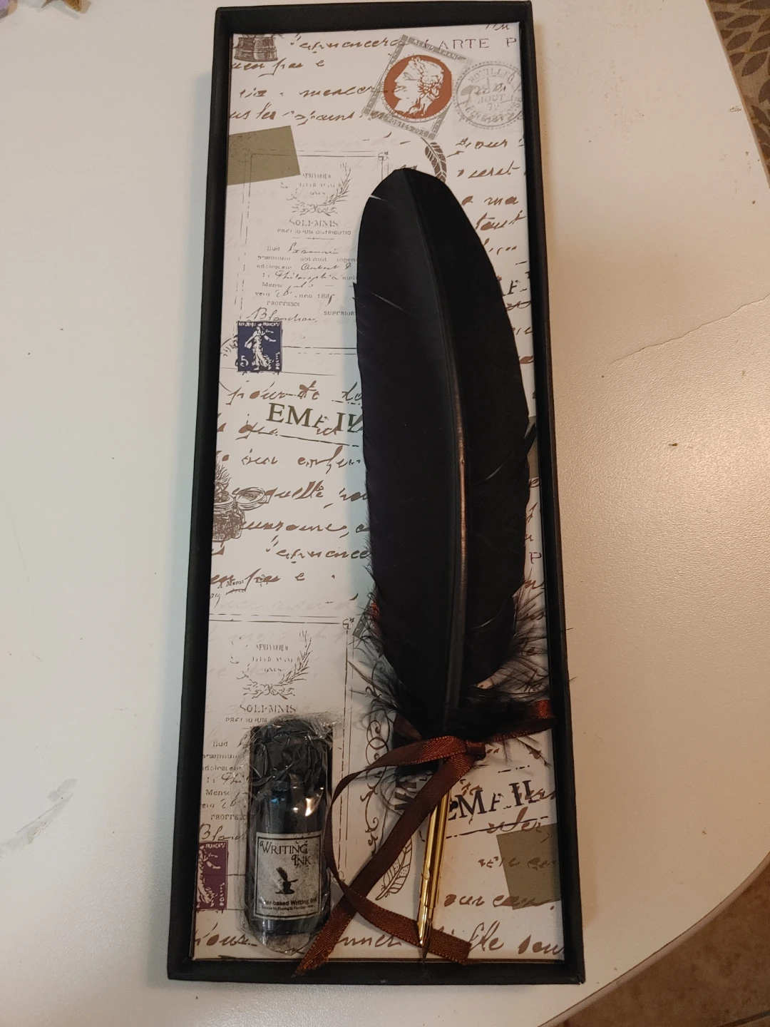 Feather Quill Pen and Ink Set