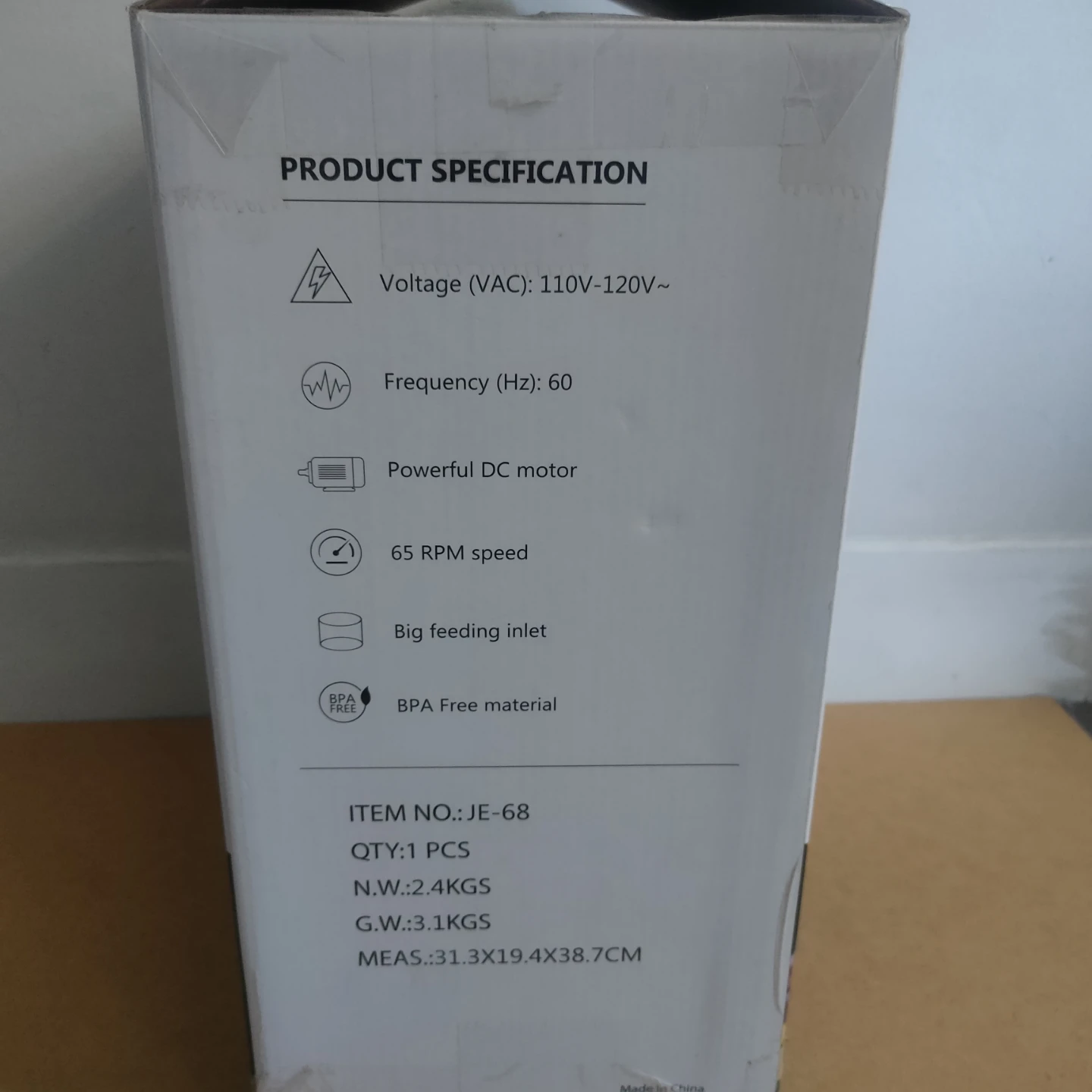 MOS: Canoly Masticating Juicer JE-68 - photo 2