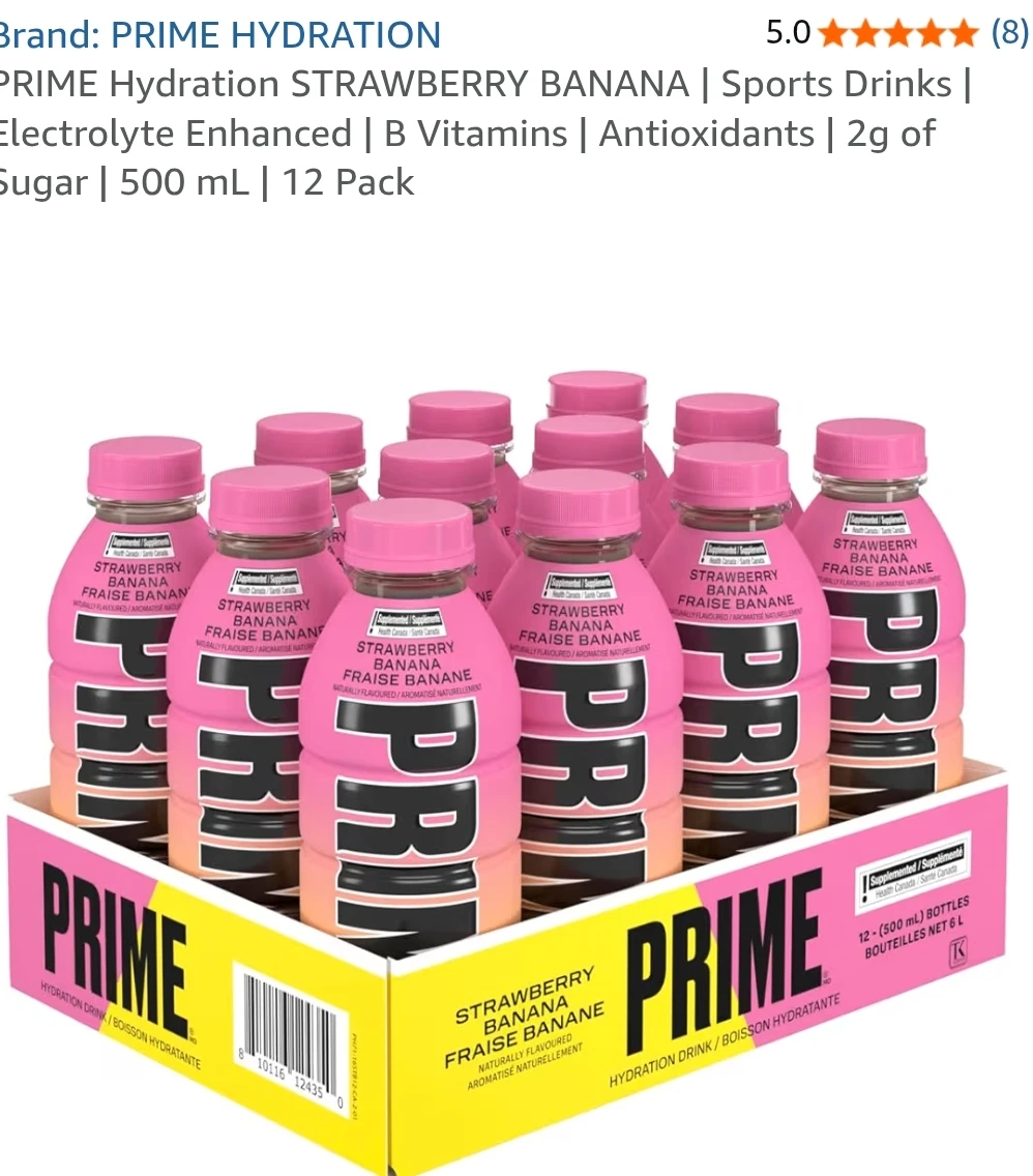 PRIME Hydration Strawberry Banana 12 Pack - photo 3