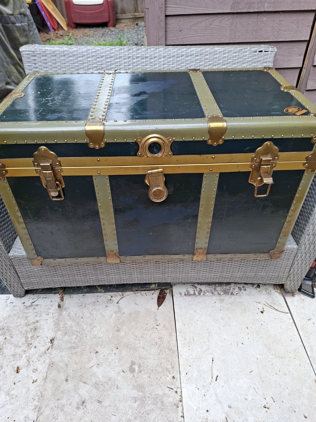 McBrine Co. Limited Vintage Four Ply Construction Steamer Trunk