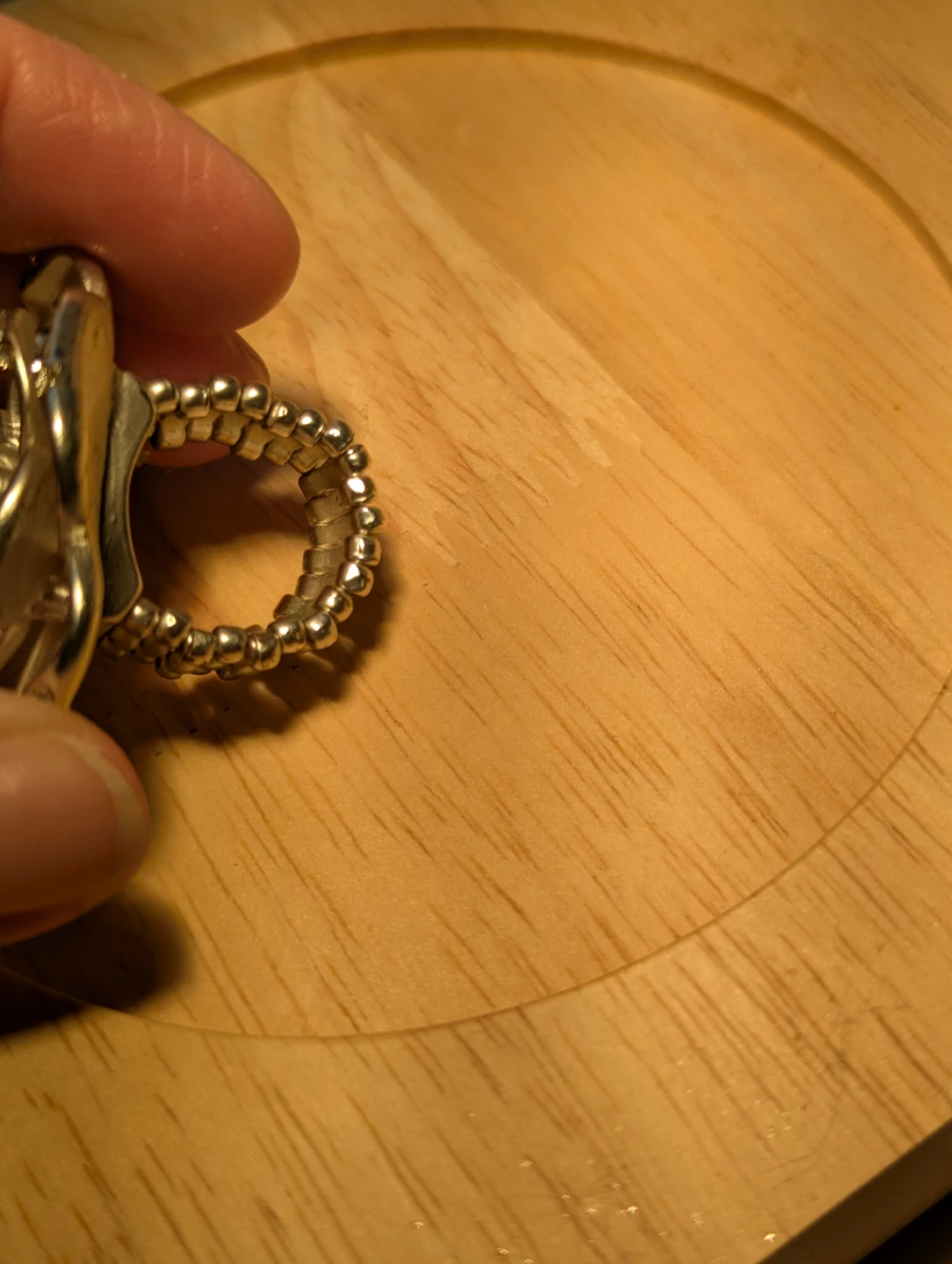 Flower Ring with Rhinestones - photo 5