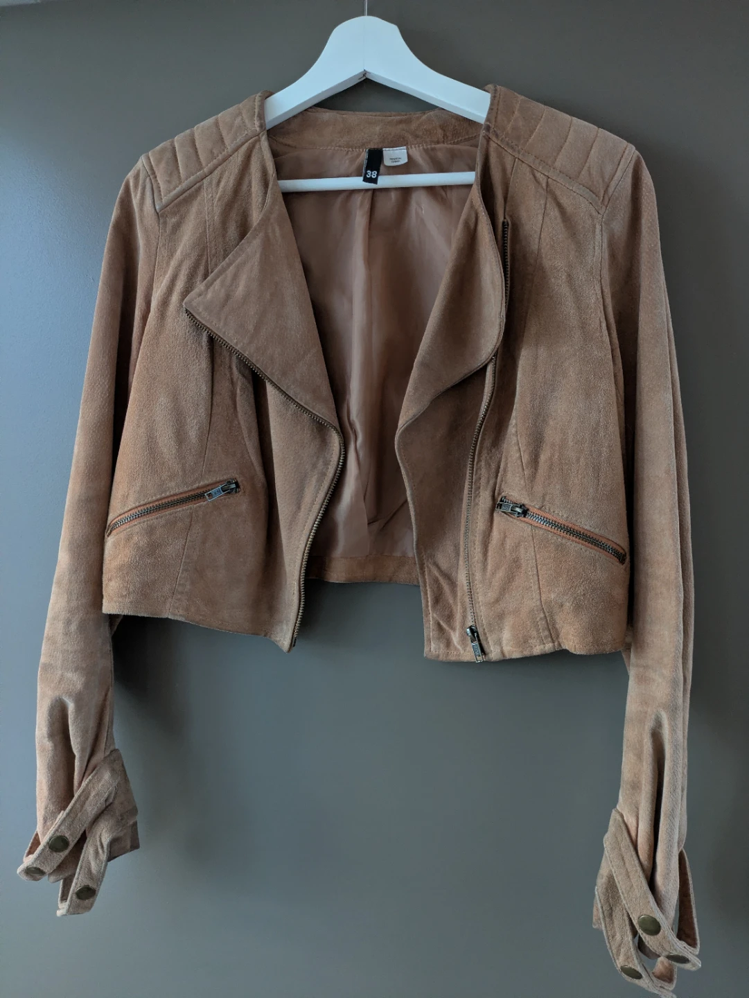 H&M Suede Moto Jacket