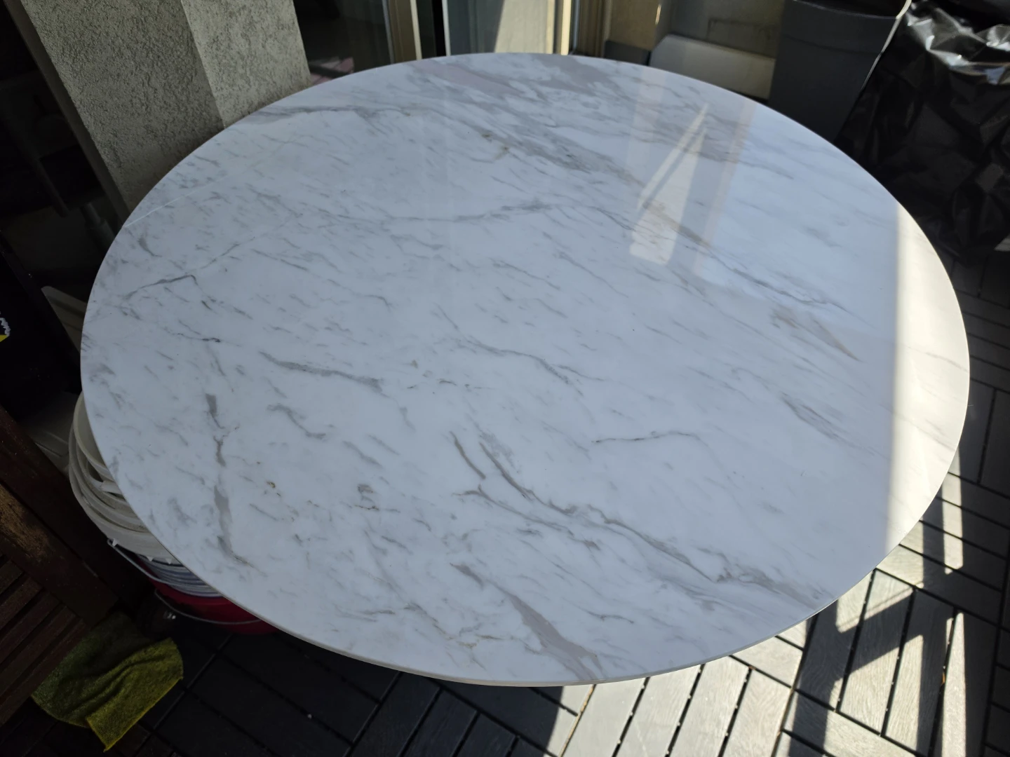 As is! Round Marble Top Table