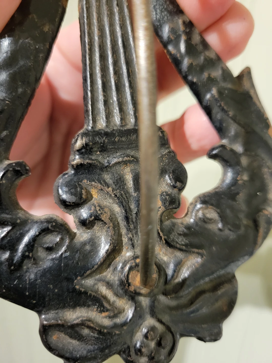Antique Victorian Cast Iron Receipt Wall Spike - photo 3