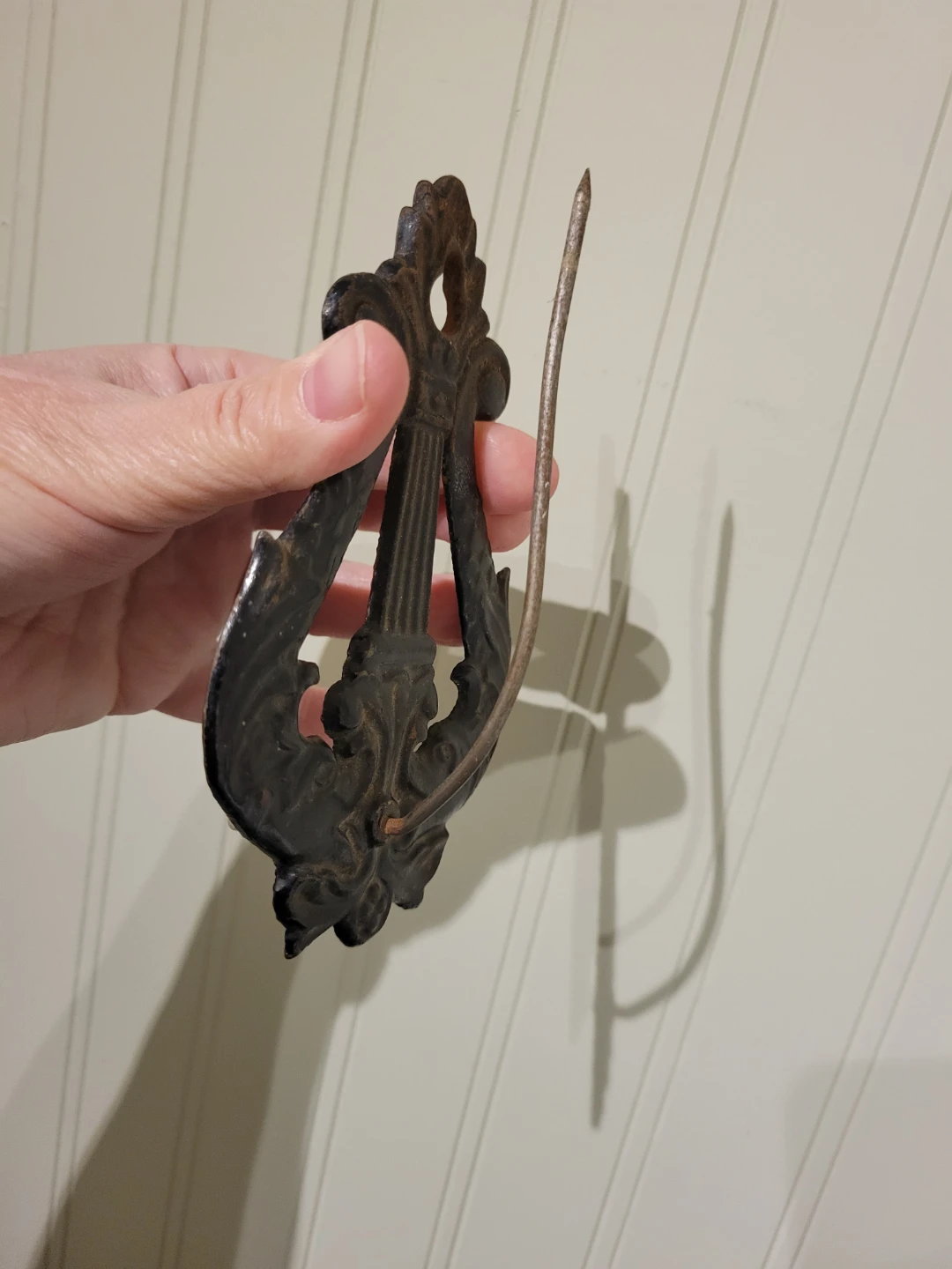 Antique Victorian Cast Iron Receipt Wall Spike - photo 5