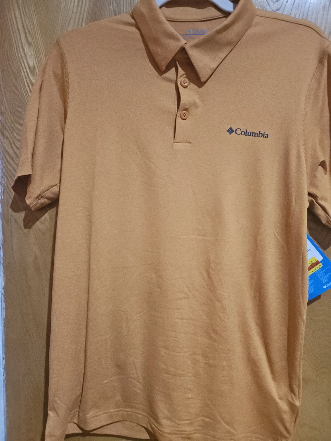 Columbia Carter Crest Polo Shirt Mens S/P Orange