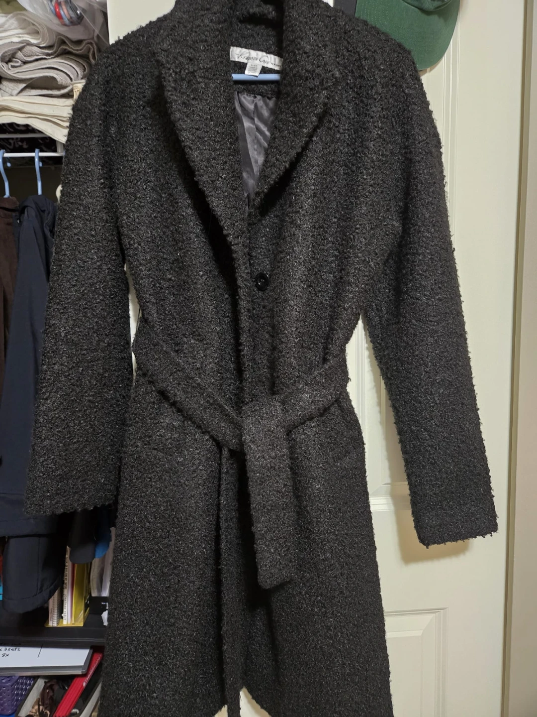 Kenneth Cole Women's Textured Coat - Black, S/CH