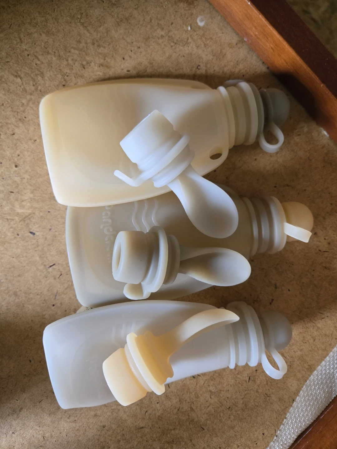 Reusable Baby Food Pouches with Spoons - Set of 3