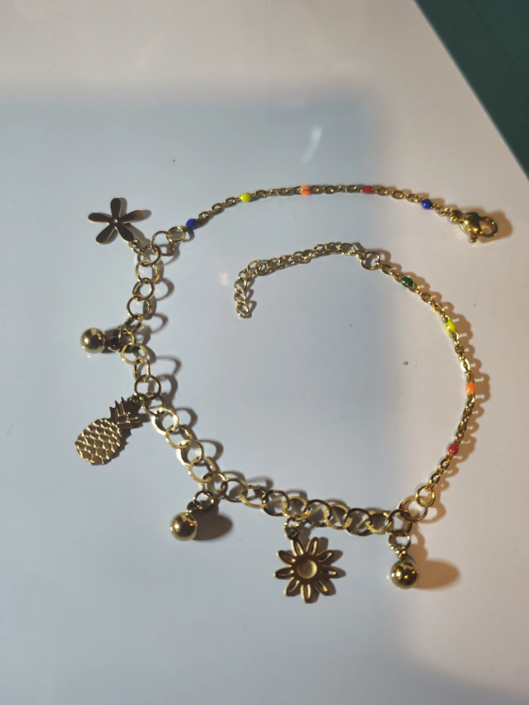 Gold-tone Anklet with Charms - photo 5