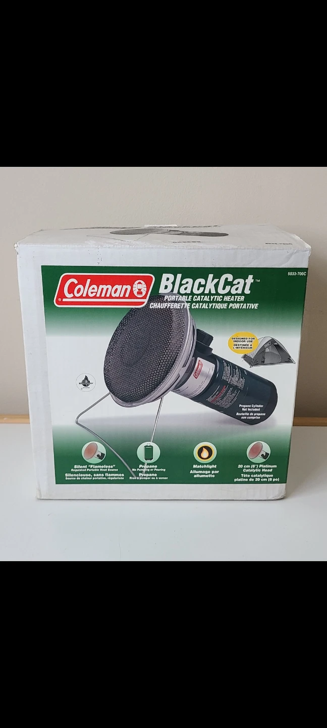 *New! Coleman BlackCat Portable Propane Heater + 2 Propane Cans