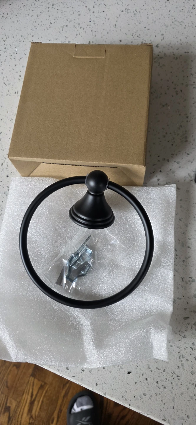 Black Metal Towel Ring - photo 4