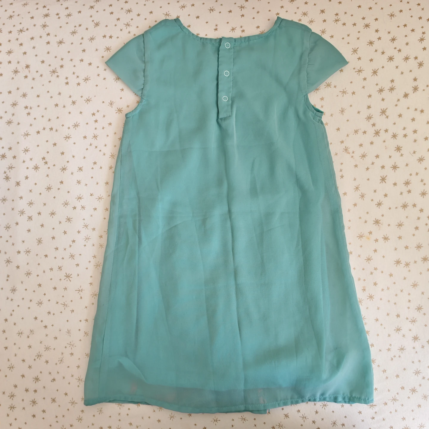 Guess Girls Teal Heart Print Dress 4t - photo 5