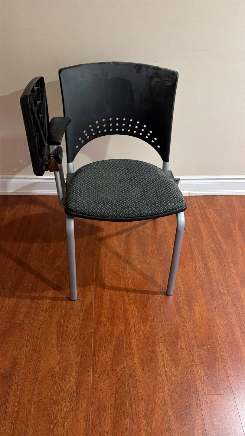 Black Armchair with Writing Tablet