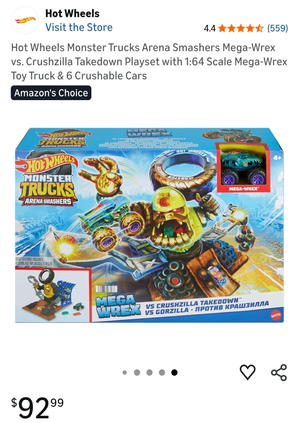 Hot Wheels Monster Trucks Arena Smashers