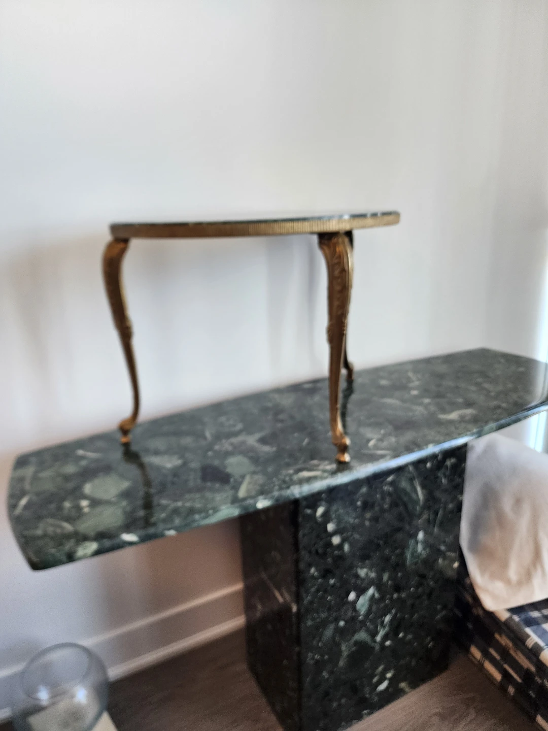 Marble Pedestal Table and stand