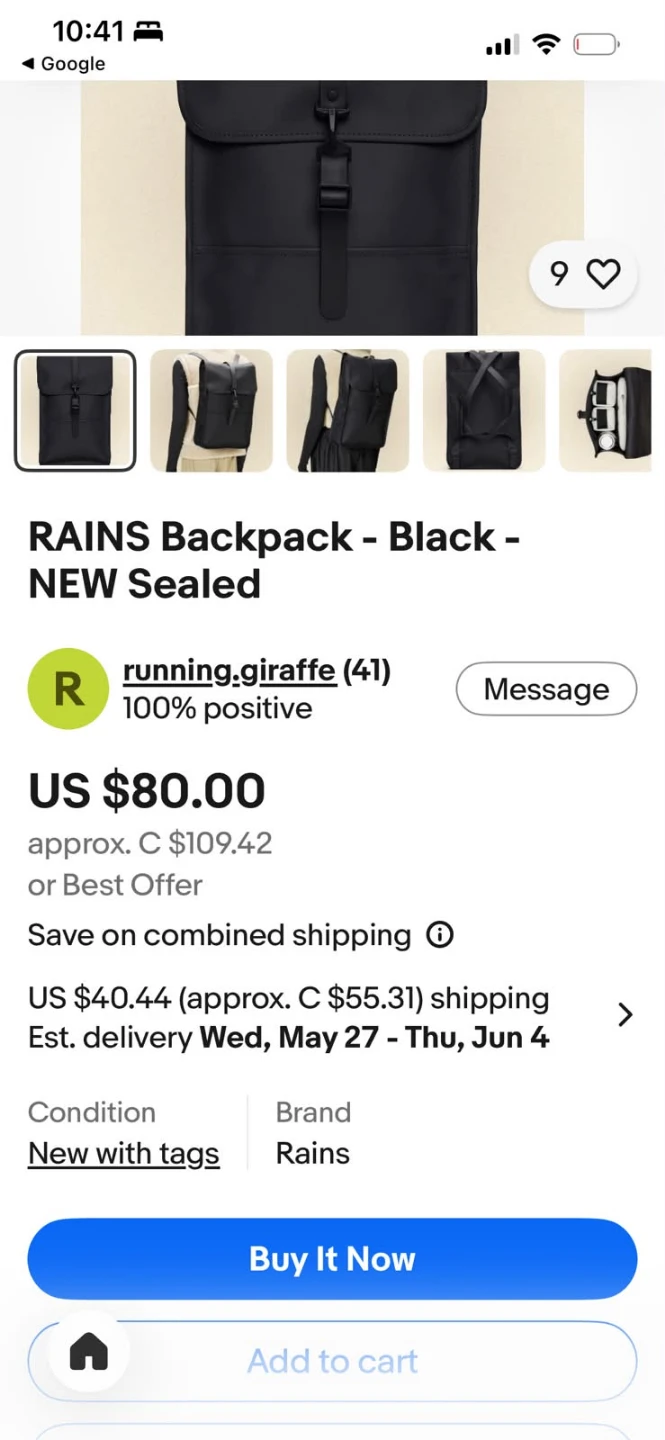 RAINS Backpack - Brown/Black - photo 4