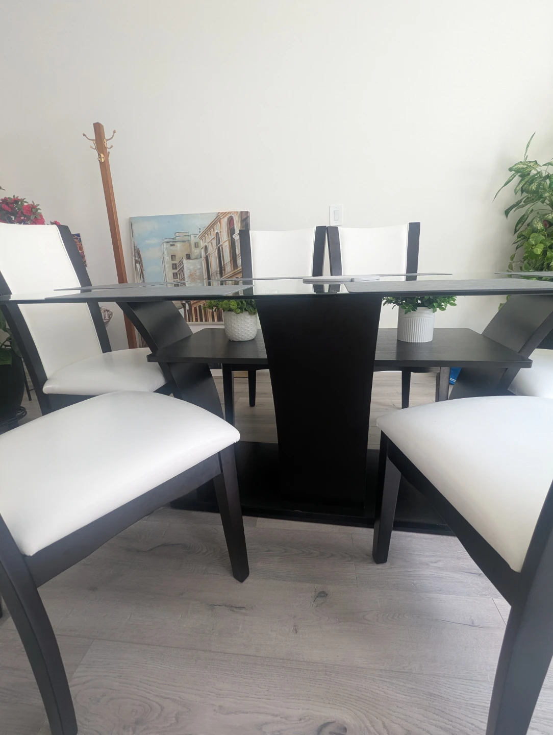 Glass Top Dining Table Set with 6 Chairs - photo 2