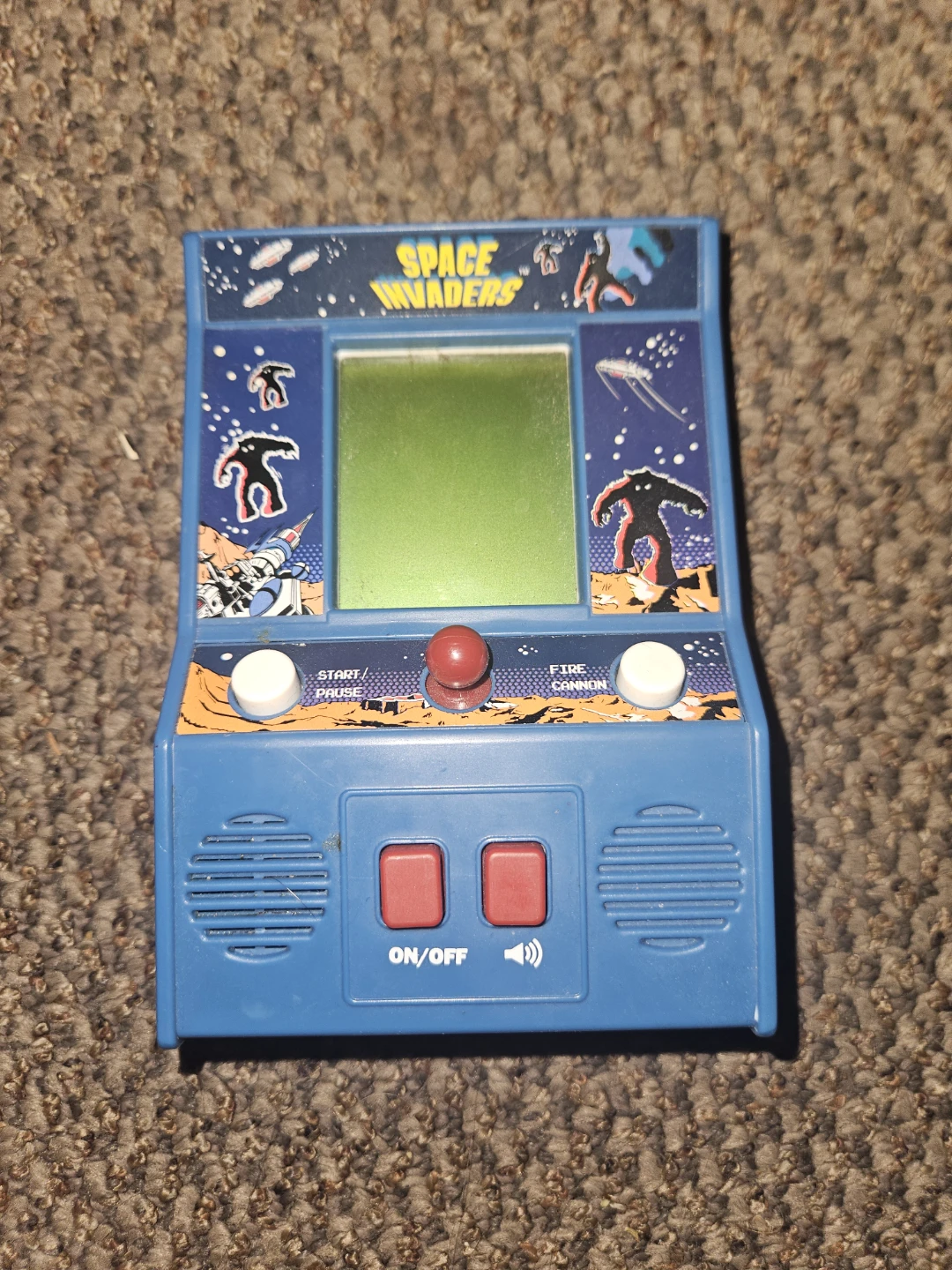 Blue Space Invaders Handheld Electronic Game