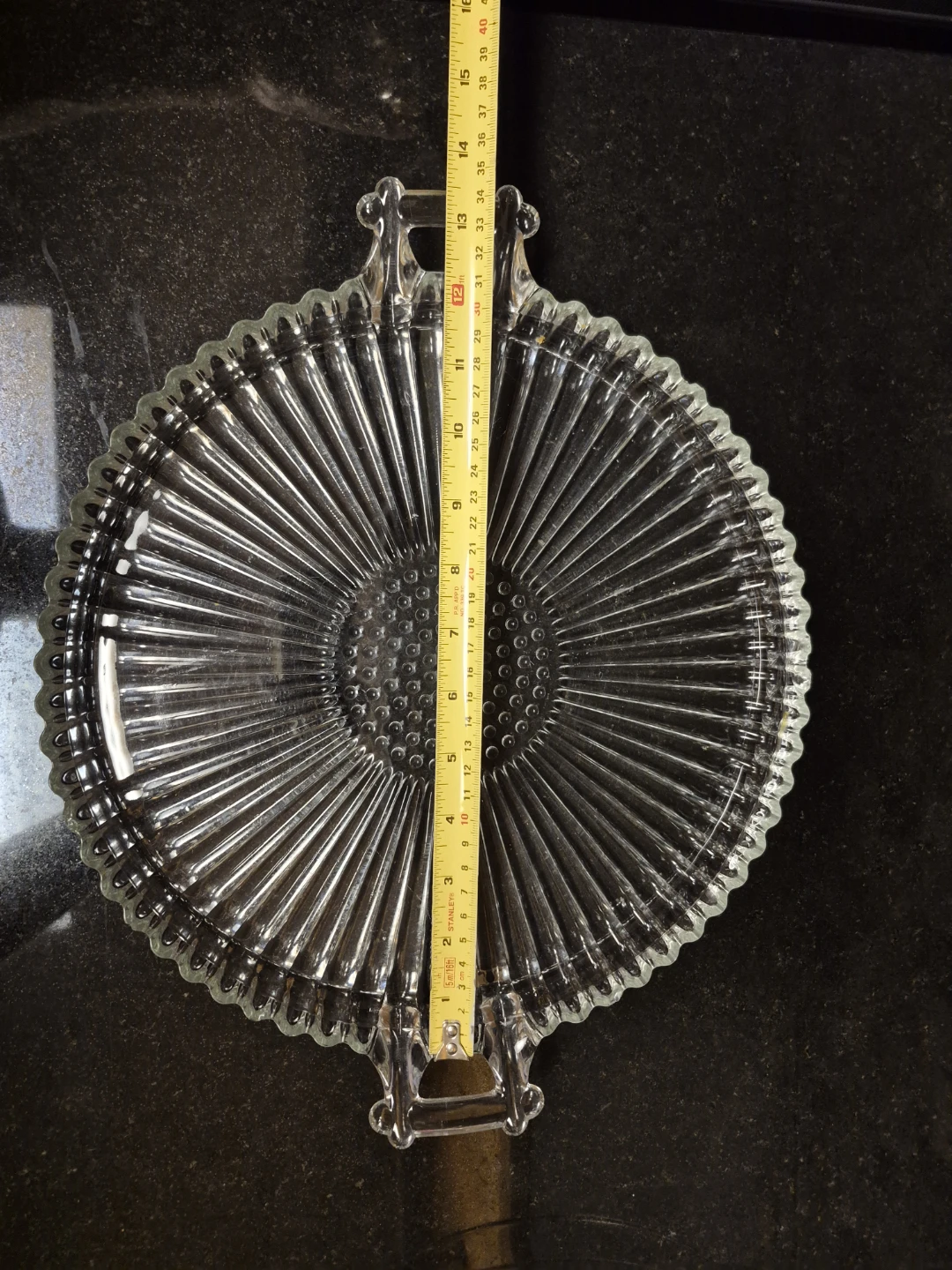 Glass Serving Tray with Handles - photo 2