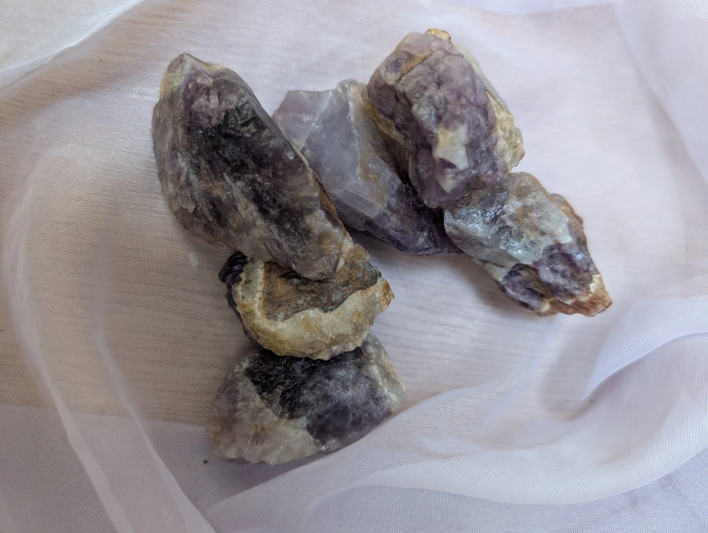 Raw Amethyst Crystal Chunks (Set of 5)