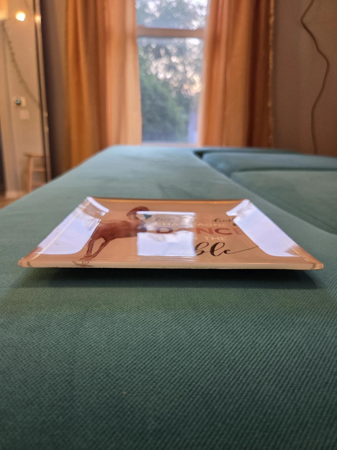 Fun Decorative Square Tray w/ Flamingo 7" - photo 2
