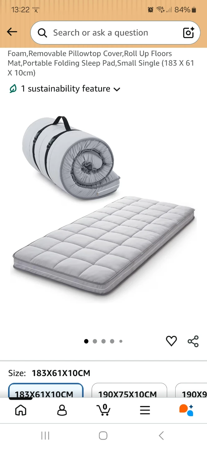 Portable foam mattress-Single