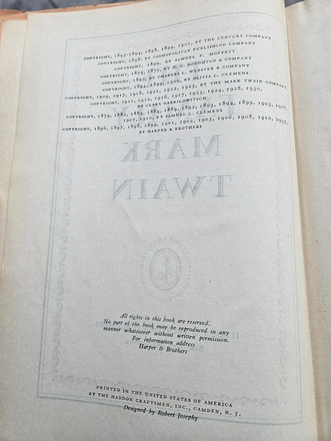 The Family Mark Twain Hardcover Book - photo 3