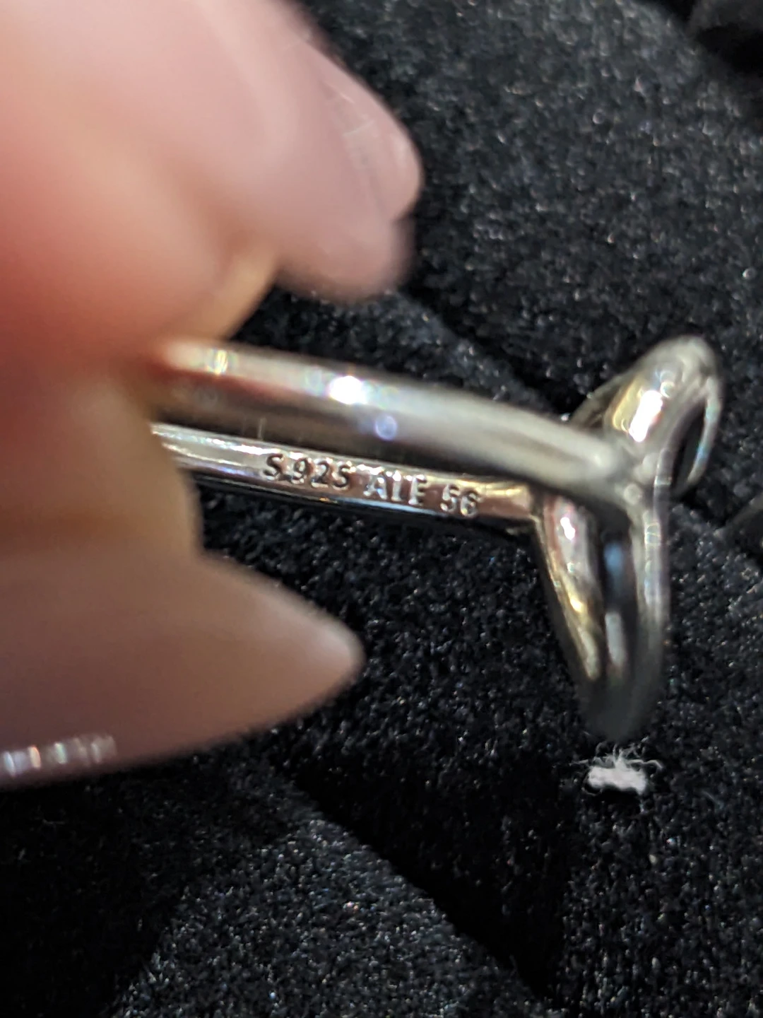 Size 7.5 Sterling Silver Pandora Open Heart Ring - photo 5