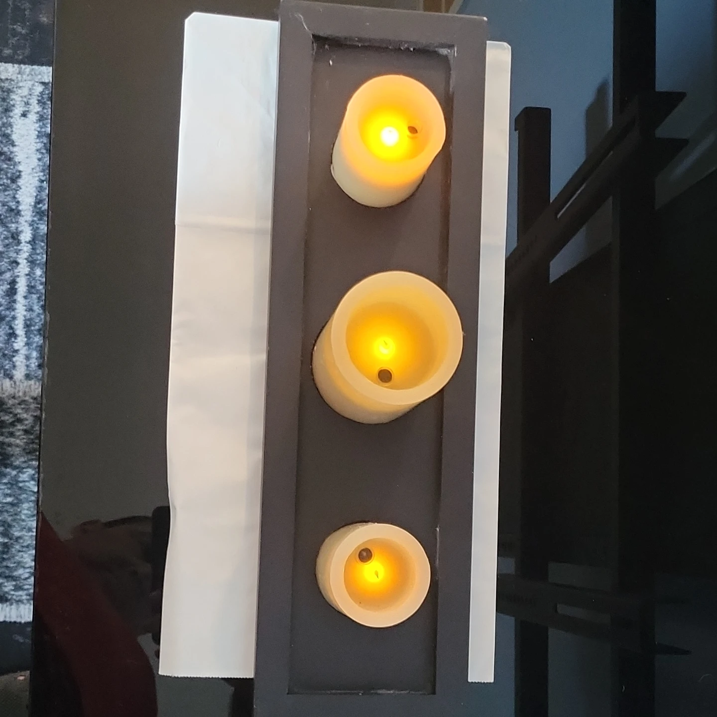 Set of 3 LED Flameless Candles with Tray - photo 4