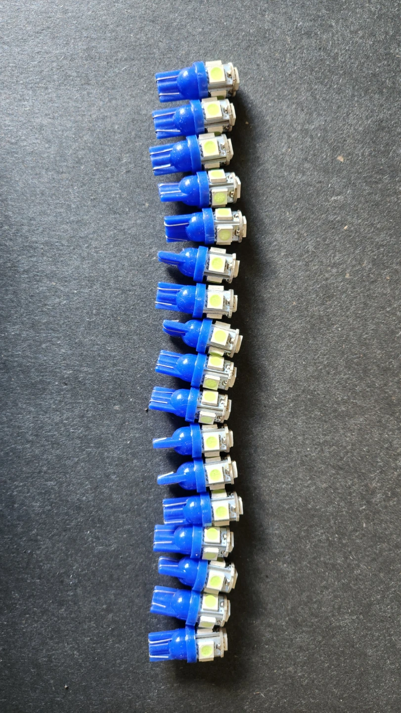 Ever-Bright 17-Pack Blue LED T10 Light Bulbs DC 12V