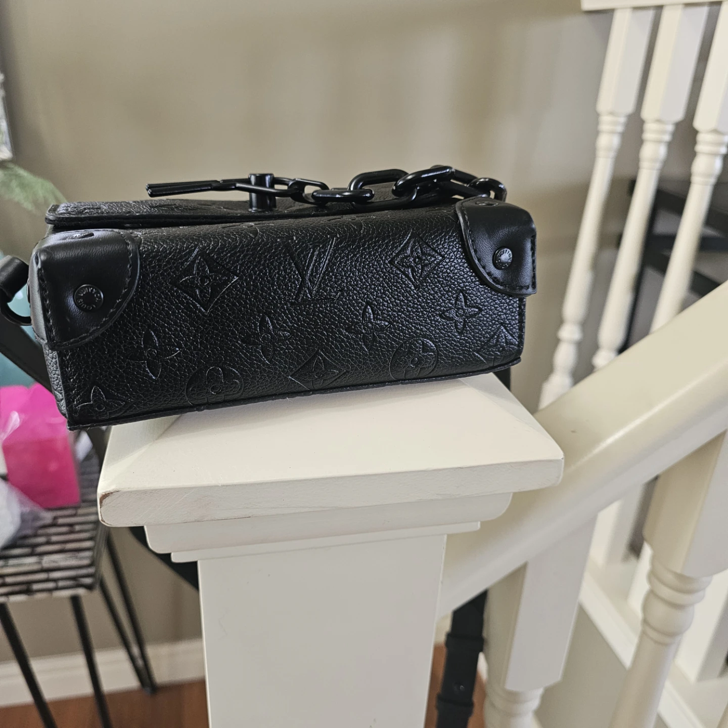 Louis Vuitton Black Monogram Twist Box Chain Bag