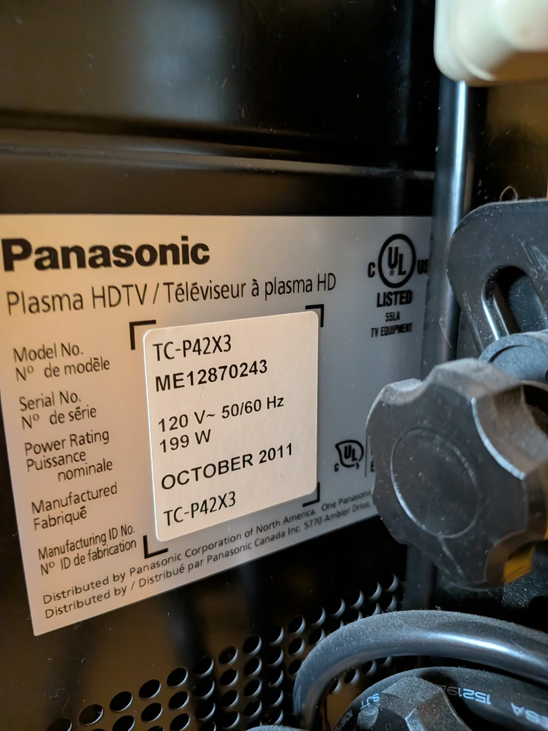 Panasonic TC-P42X3 Plasma HDTV - photo 3