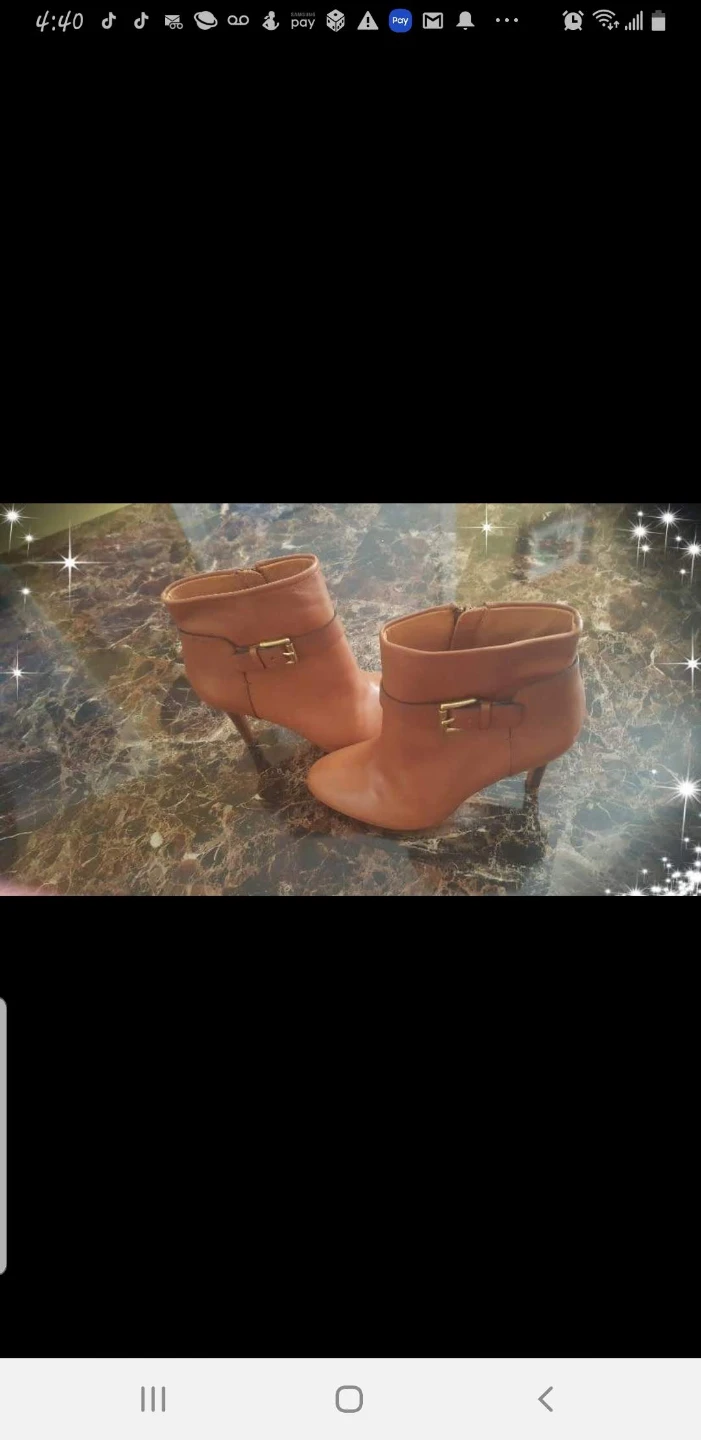 Brown Leather Ankle Boots with Buckle Detail - photo 4
