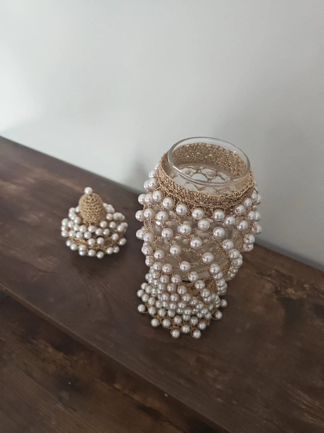 Decorative Beaded Jar with Lid - photo 2