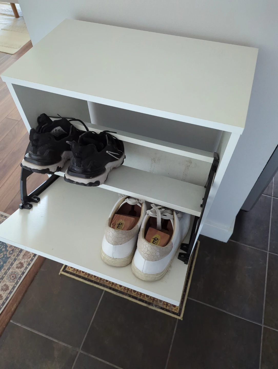Ikea Bissa - White 2-Tier Shoe Cabinet - photo 2