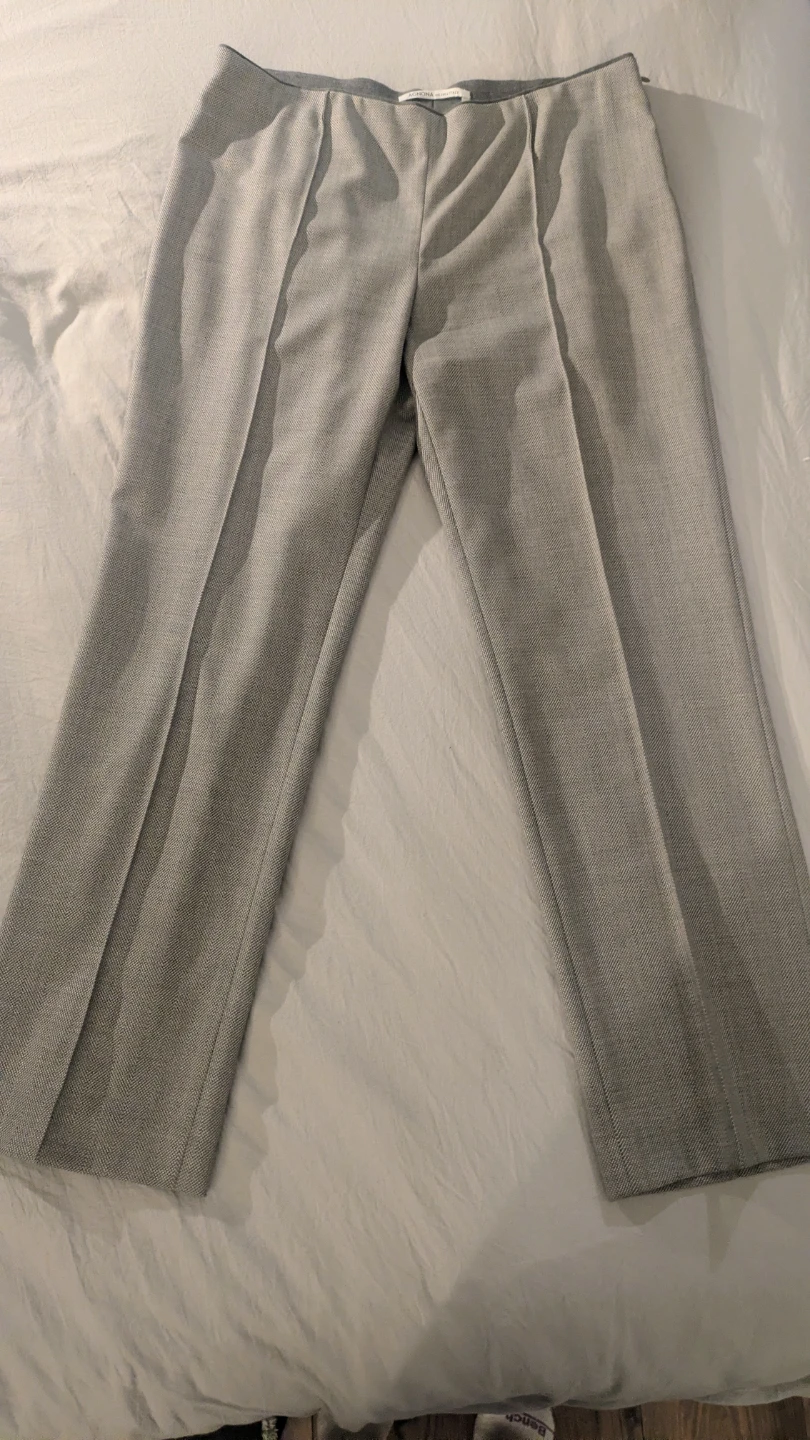 Agnona Italian Designer Grey 98% Wool Blend Dress Pants - photo 3