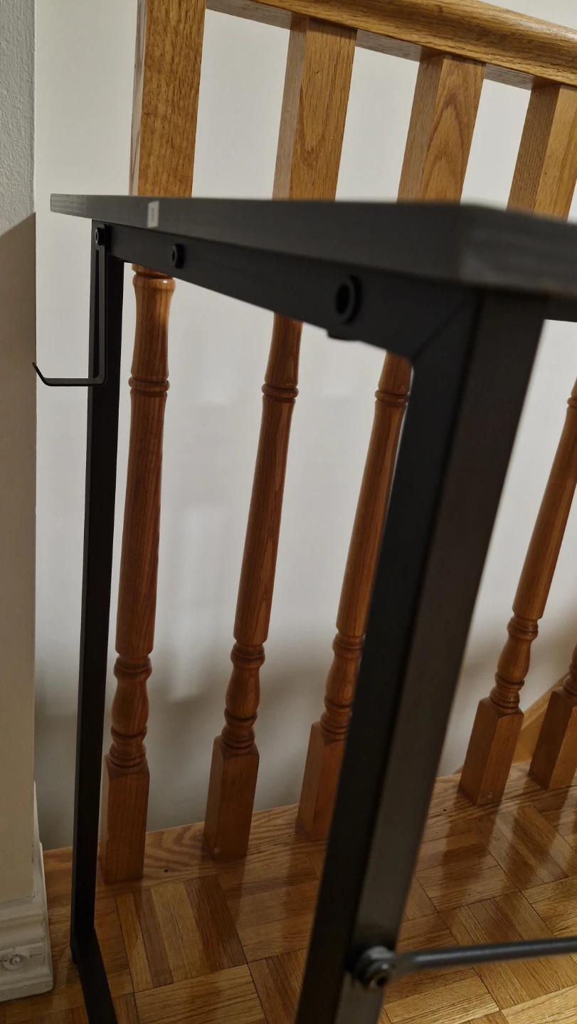 Dark Grey Metal Frame Writing Desk - photo 3