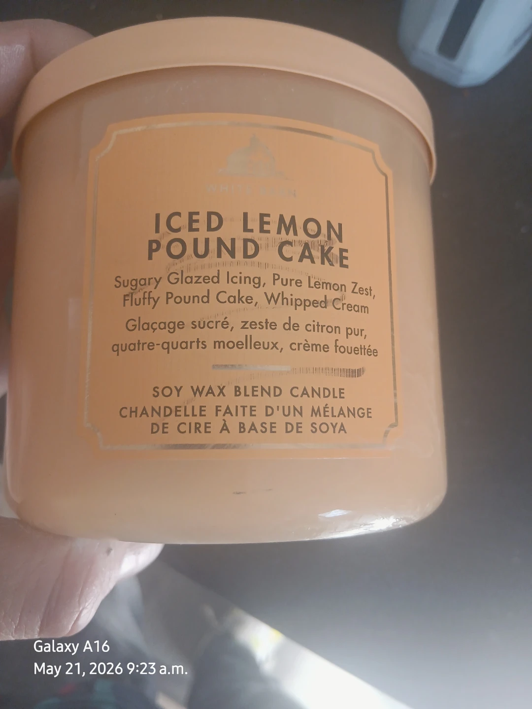 White Barn Iced Lemon Pound Cake Scented Candle