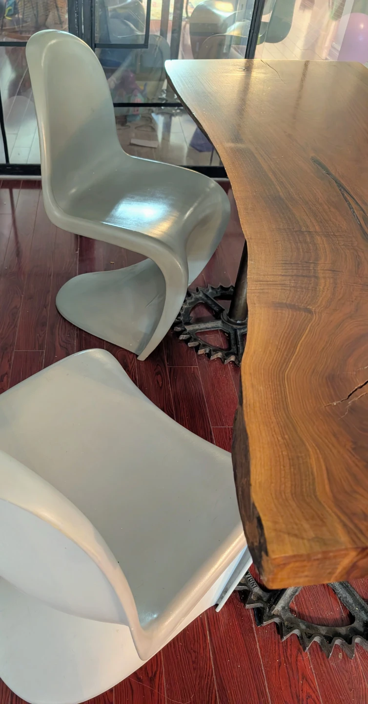 Live Edge Wood Dining Table with Industrial Base - photo 5