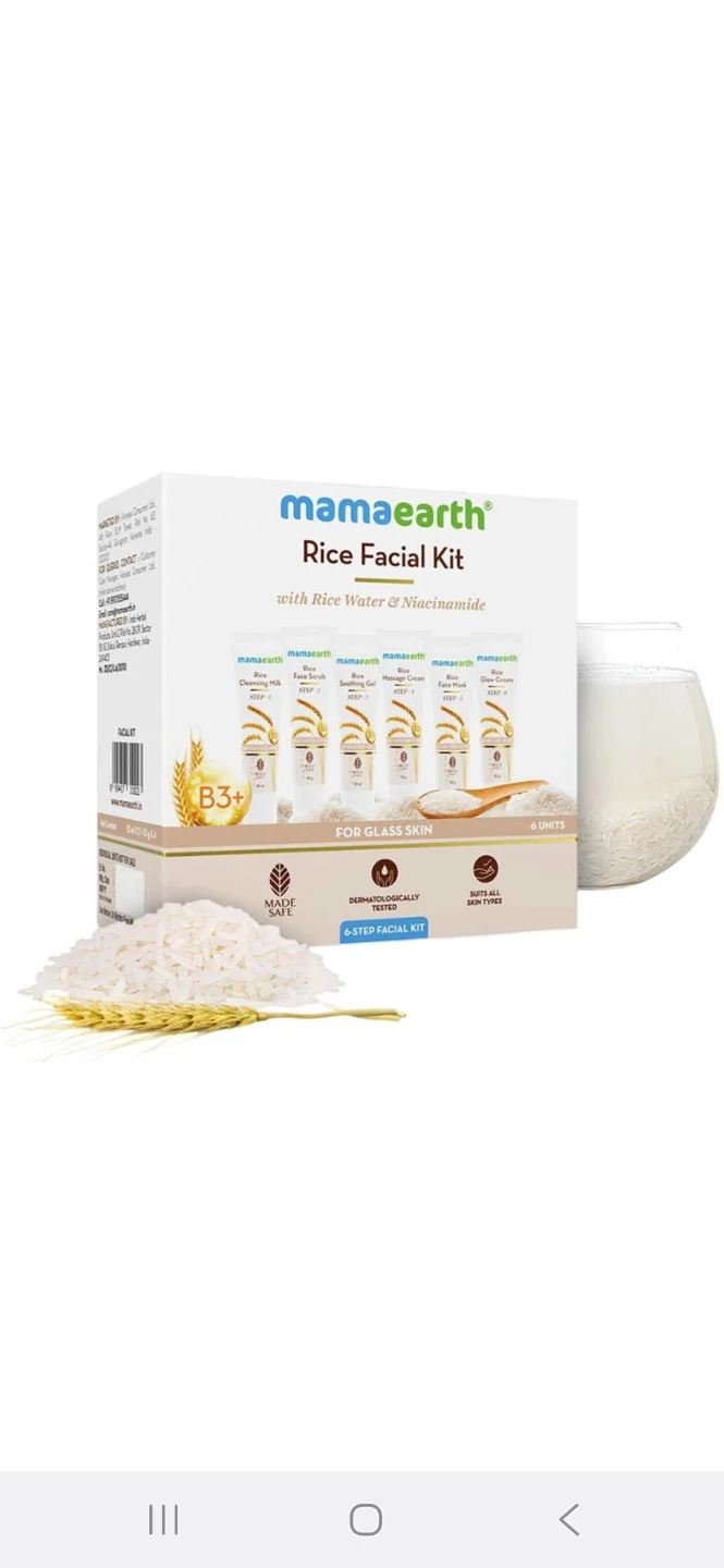 Mamaearth Rice Facial Kit with Rice Water & Niacinamide