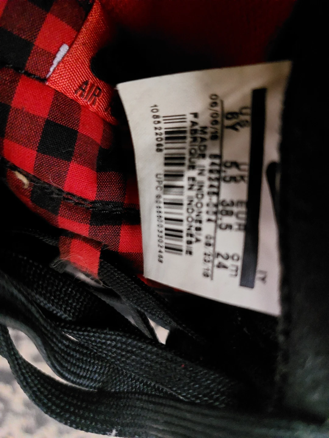 Nike Air Force 1 Red Plaid Sneakers - photo 3