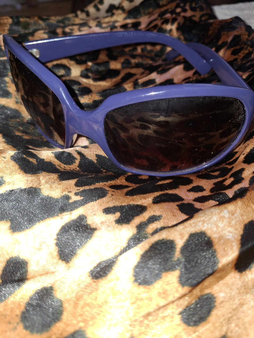 Purple sports sunglasses