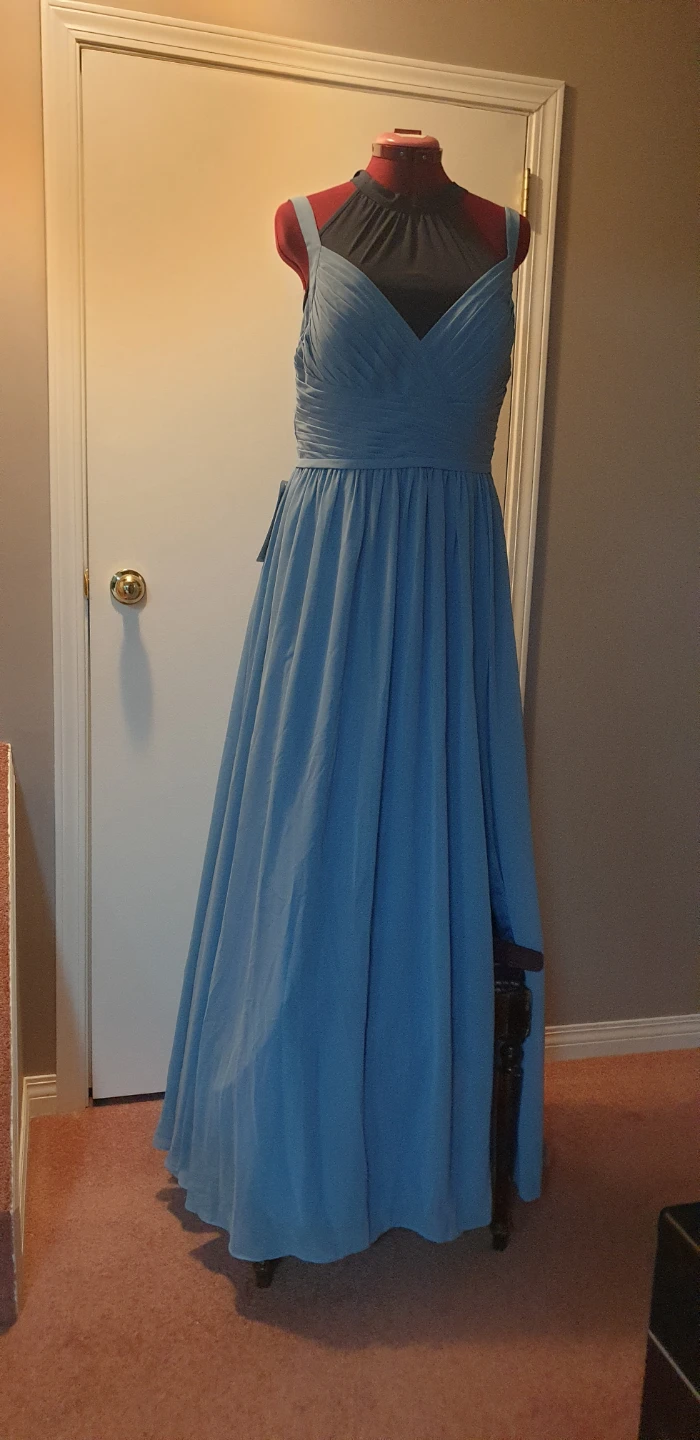 AZAZIE Blue Chiffon Bridesmaid Dress - photo 2