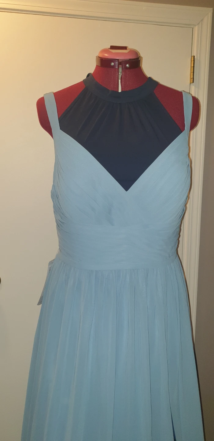 AZAZIE Blue Chiffon Bridesmaid Dress - photo 3