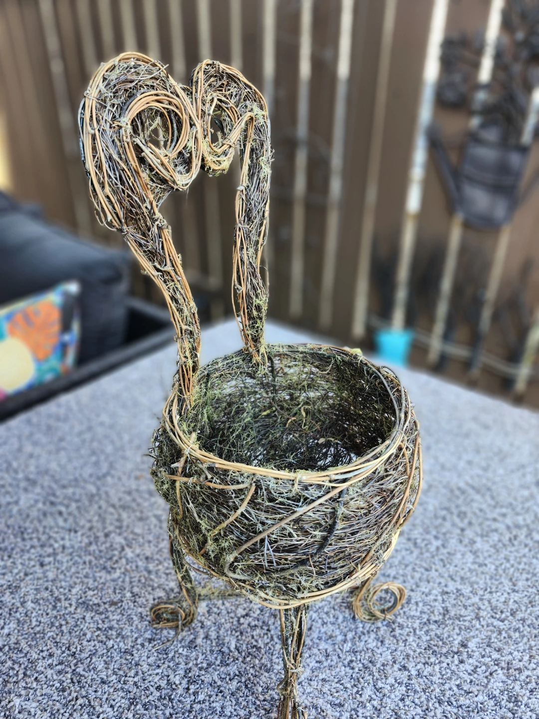 Outdoor Wicker Chair Plant Pot - photo 2