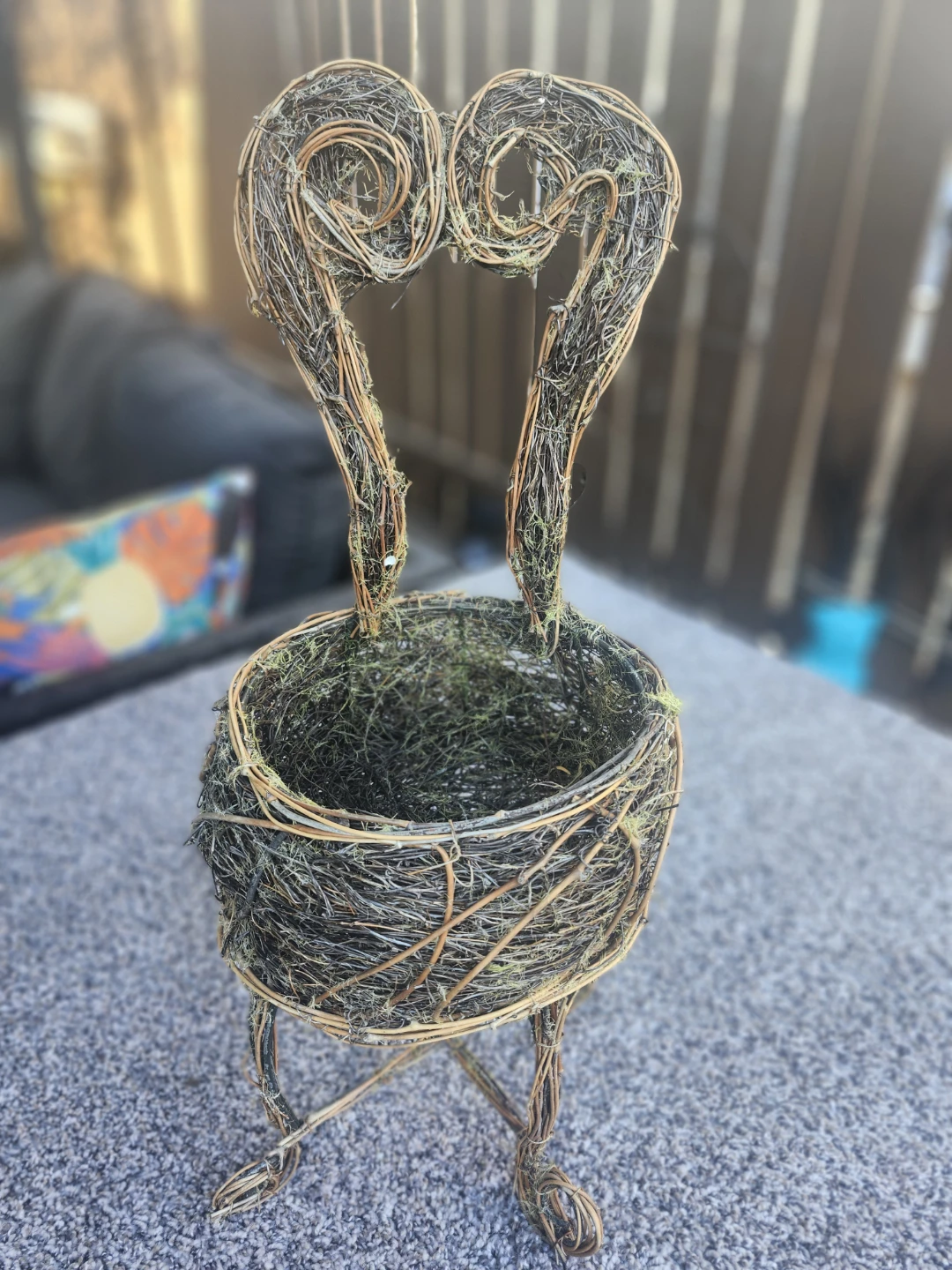 Outdoor Wicker Chair Plant Pot - photo 3