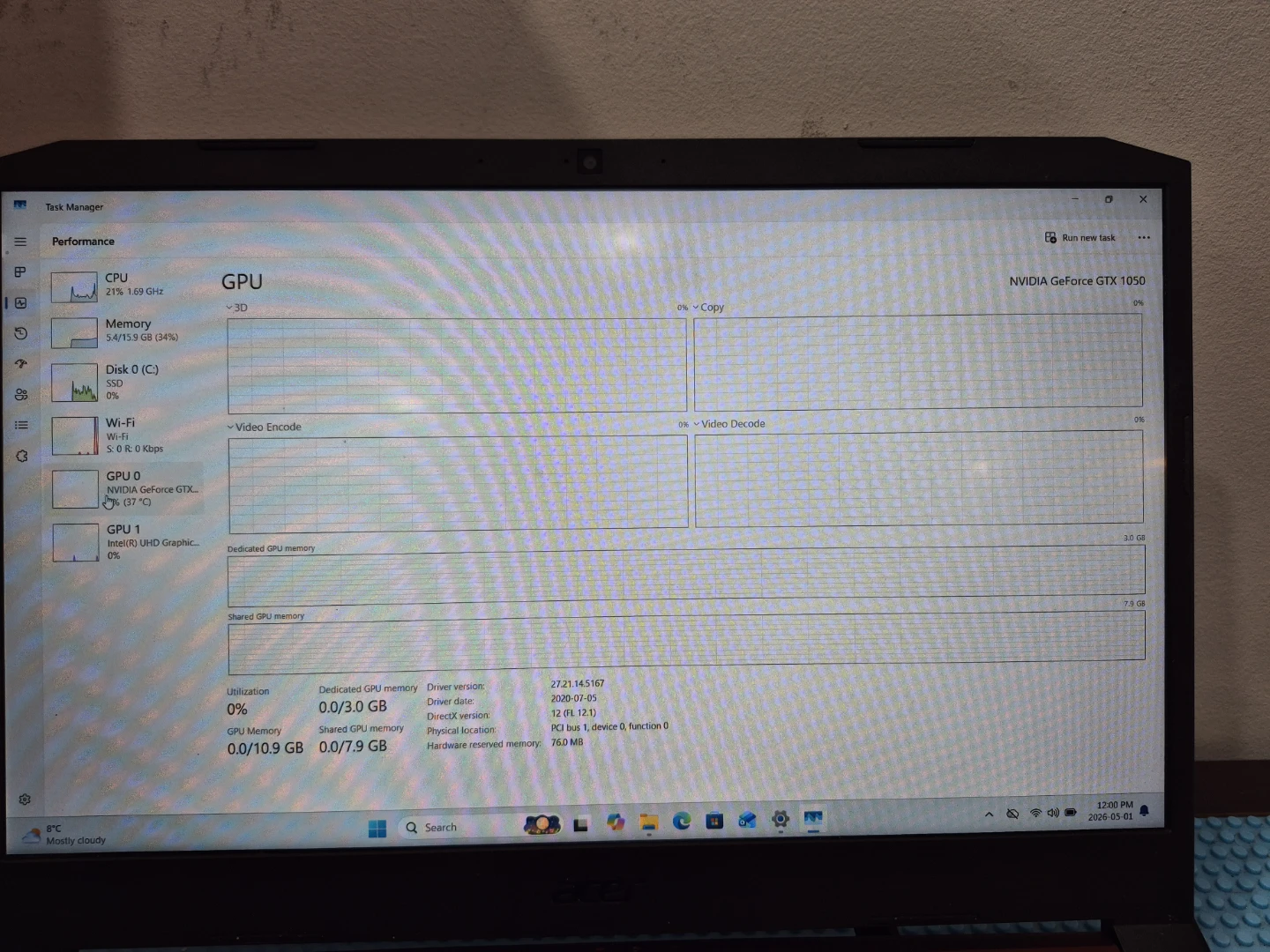 Acer Nitro 5 Laptop - Intel i5, 16GB RAM, NVIDIA GeForce1050 - photo 4