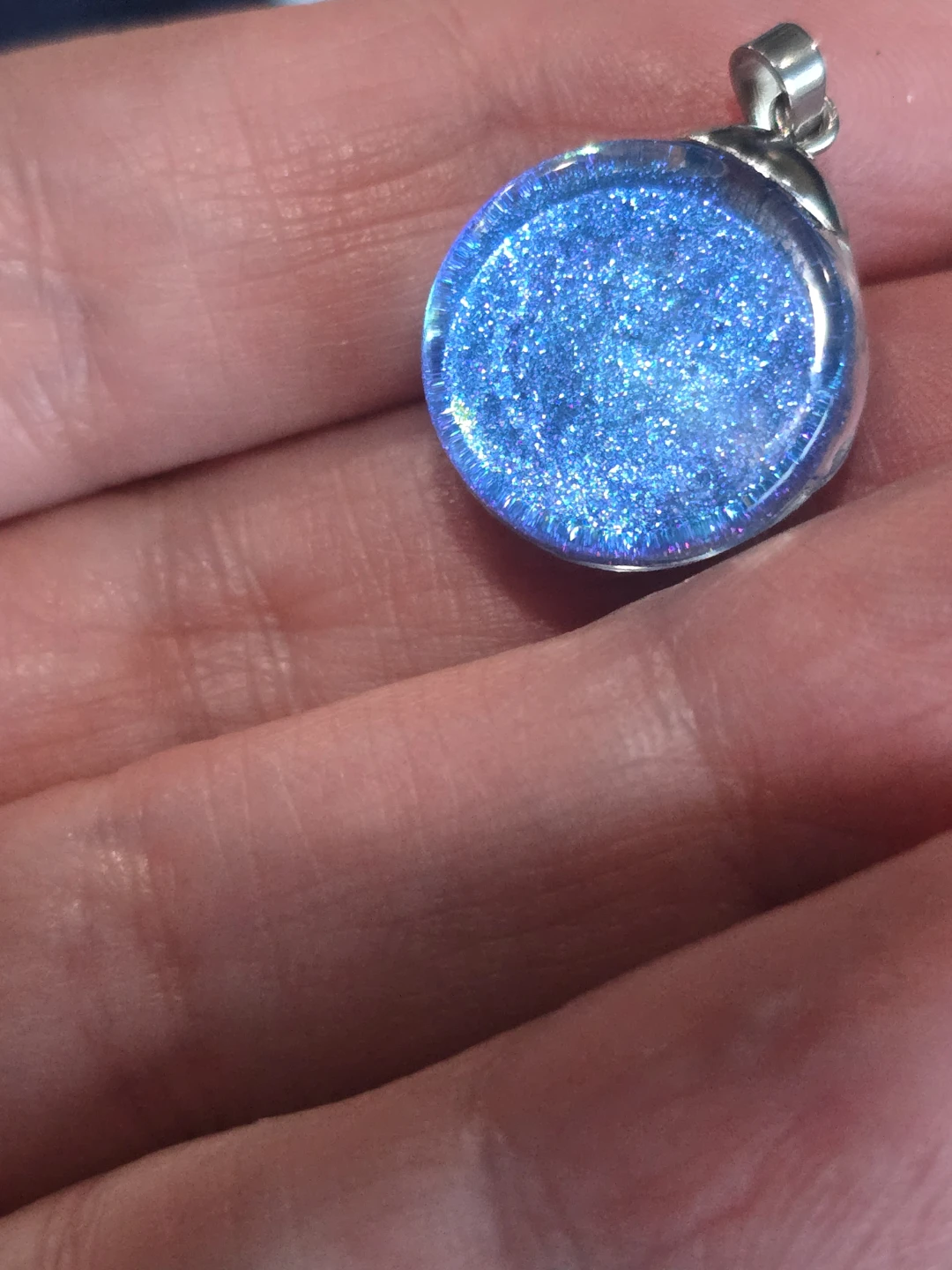 Real Preserved Snow Glass Pendant - photo 2